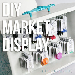 DIY Market Display - Earring Display from a Drawer