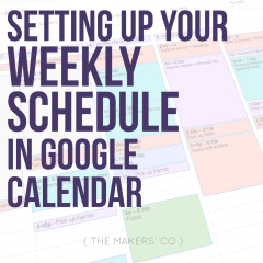 Setting up your weekly schedule in Google Calendar