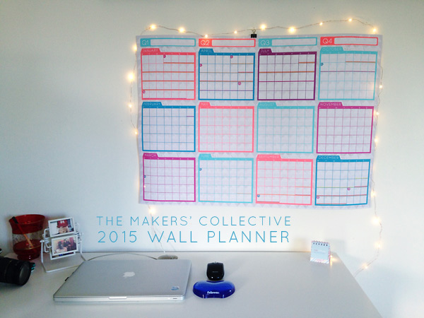 NEON 2015 Wall Planner A1 for Bloggers and Small Business