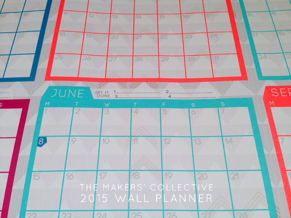 NEON 2015 Wall Planner A1 for Bloggers and Small Business