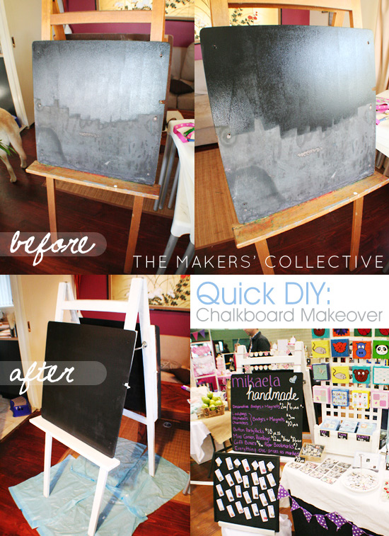 DIY Market Display – Chalkboard Makeover