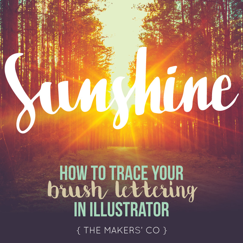 How to trace hand lettering in Illustrator