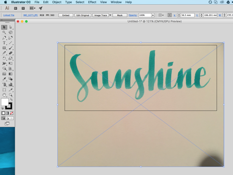 trace brush lettering in Illustrator