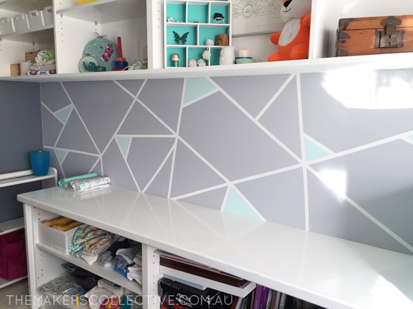 makeover geometric wall