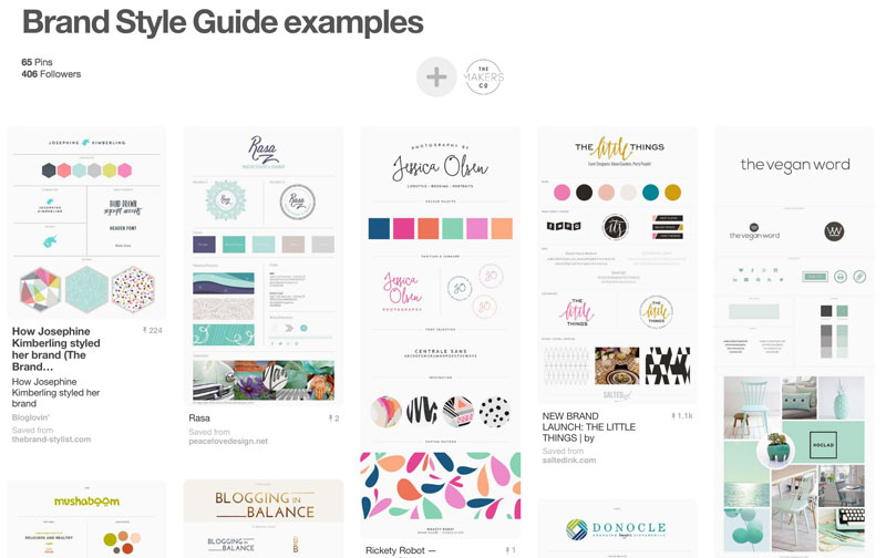 style guides on pinterest