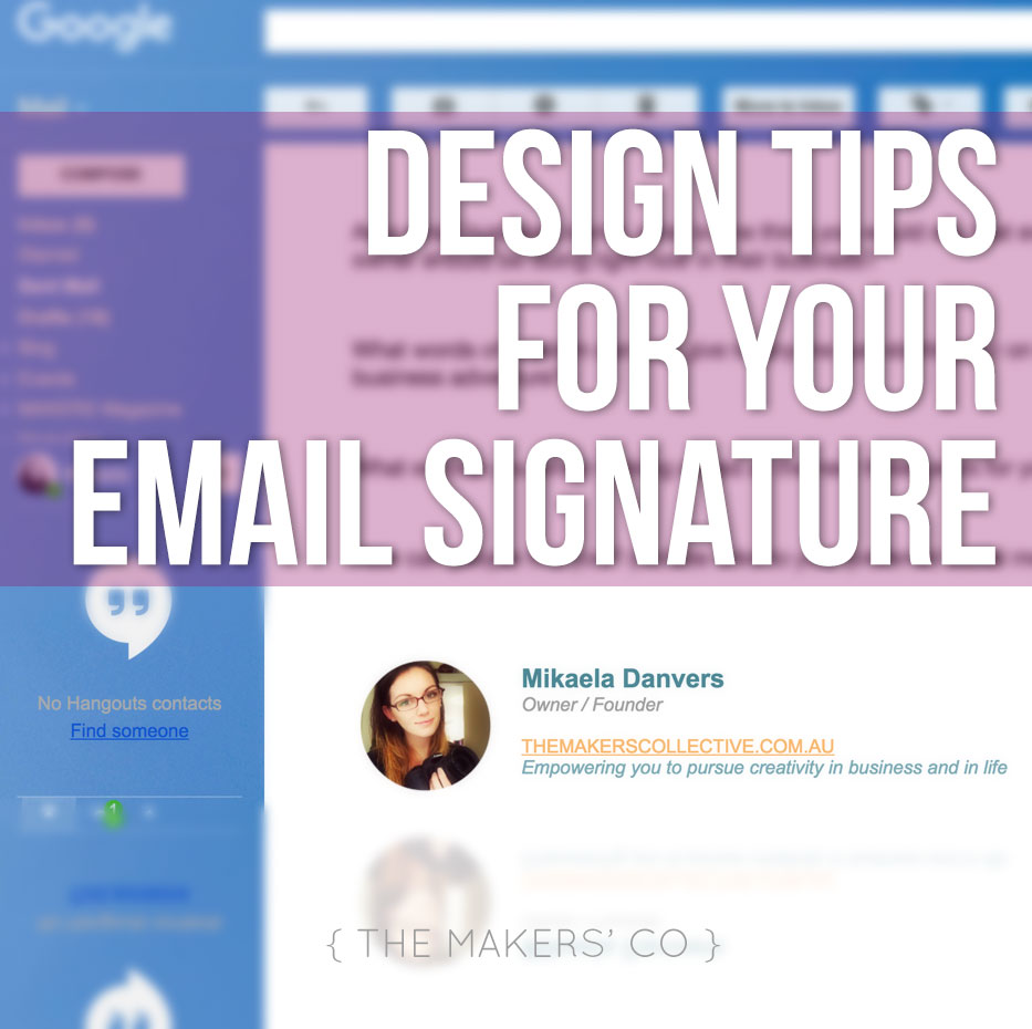 Design tip for your email signature