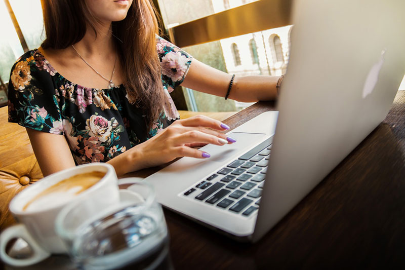 Business woman with laptop